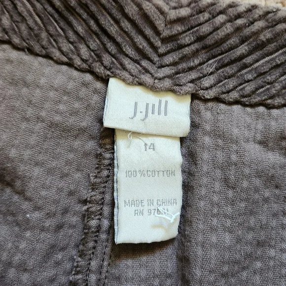 j jill corduroy sailor pant baggy barrel wide leg cotton minimal indie boho 14 - Picture 2 of 7